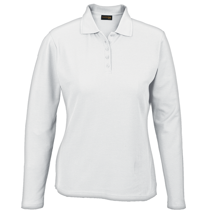 Ladies 175G Pique Knit Long Sleeve Golfer - Image 3