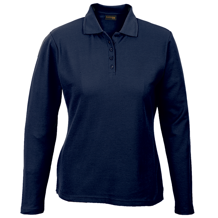 Ladies 175G Pique Knit Long Sleeve Golfer - Image 6