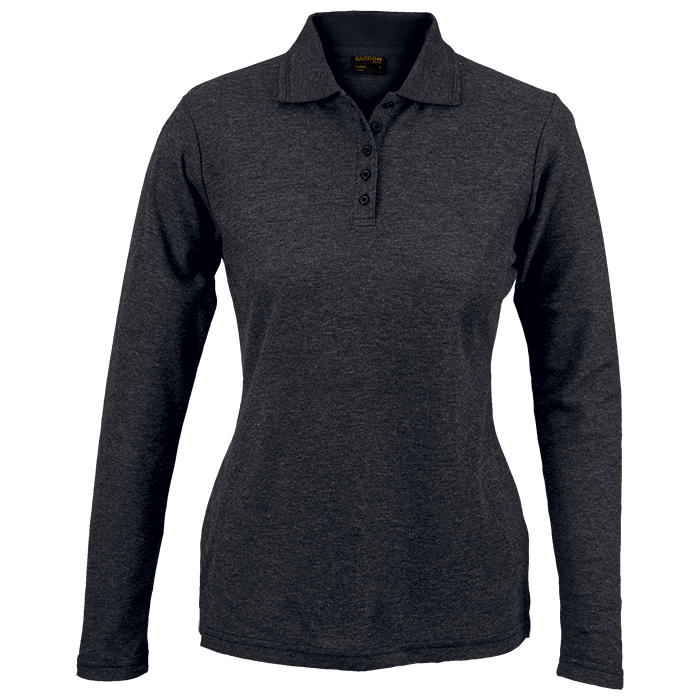Ladies 175G Pique Knit Long Sleeve Golfer - Image 8