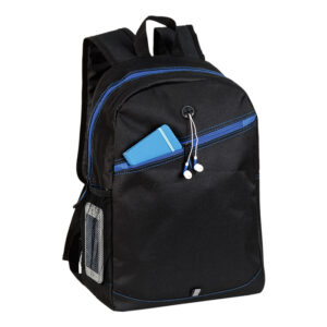 Backpack with Contrast Colour Diagonal Zip